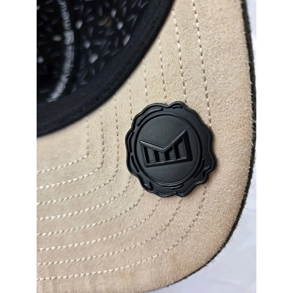 Melin Thermal Olive Green Leather Strapback Wool Hat Cap Golf Streetwear EUC